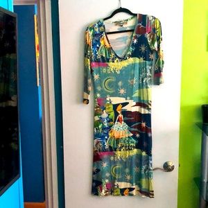 Blue Robert Scarpa dress With Swarovski crystal